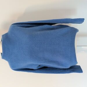 Vince Funnel Neck Plush Cashmere Soft Blue Sweater